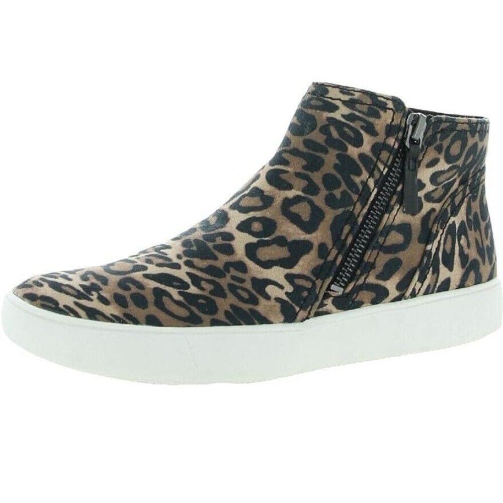 Naturalizer Womens 6 M Miranda Brown Cheetah High Top Sneaker DISPLAY FC8